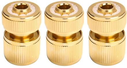 Messing-Coated Slang Adapter, 1/2 "Quick Connect Swivel Connector Tuinslang Koppeling Systemen Voor Watering Irrigatie 3stk