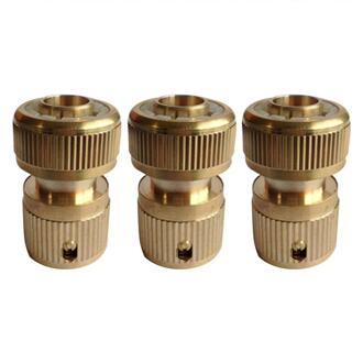 Messing-Coated Slang Adapter, 1/2 "Quick Connect Swivel Connector Tuinslang Koppeling Systemen Voor Watering Irrigatie 3stk