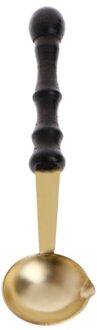 Messing En Houten Lepel Voor Smelt Wax Ontbinden Wax Seal Stamp Envelop Craft E56E