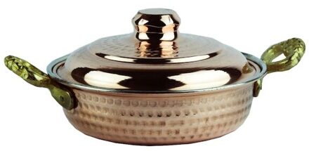 Messing Handvat Koperen Deksel Diepe Pan 325439074 27 cm