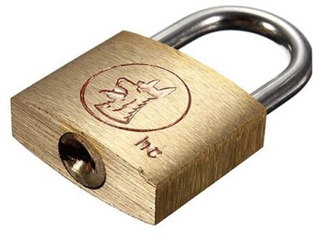 Messing Hangslot Lange Beugel Reizen Bagage/Koffer/Gate Lock Beveiliging 3 Sleutels Duurzaam Ongeveer 20X30.5X7Mm Loop Diameter 2.5Mm