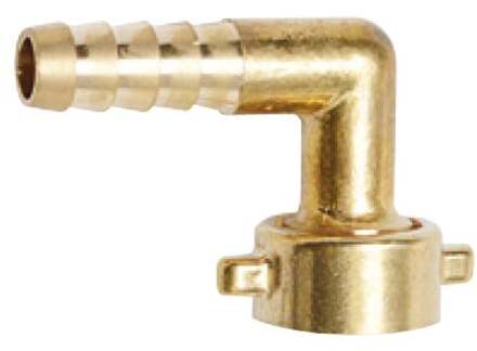 Messing hoek slangkoppeling, blanco, 1/2" moer x 3/8" mondstuk - 987388248