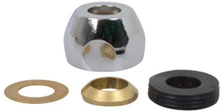 Messing knelmoer, chroom, 3/8" x 10 mm - 986273448