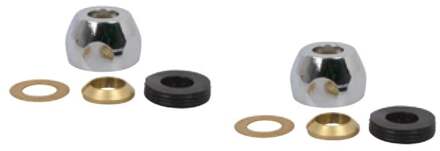 Messing knelmoer, chroom, 3/8" x 8 mm (2x) - 986273848