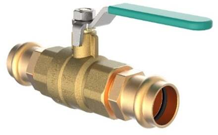 Messing kogelkraan, 15 x 15 mm, met persaansluiting - 988630155