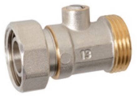 Messing kogelkraan, blank, 3/4" Euro Conus x 3/4" IT, voor verdeelstuk uitgang - 988524055