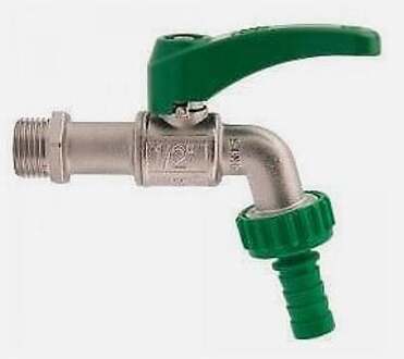 Messing kogelkraan, vernikkeld, 1/2"ET x 3/4"ET x 1/2" mondstuk, verhoogde vorstbestendigheid - 986188255