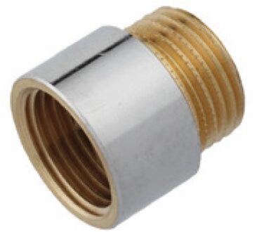 Messing kraanverlengstuk, chroom, 3/4" x 40 mm - 989319255