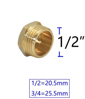 Messing Mannelijke 1/2 3/4 Inch Vrouwelijke Water Seal Schroefdraad Connector Plug Tap Montage Waterstop Quick Connector Fitting 1Pc 1I2 mannetje