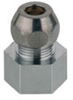 Messing nippelfitting, chroom, 1/2"IT x 8 mm - 986273048