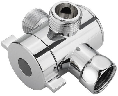 Messing Omschakelklep 3 Way Water Separator Douche Tee Adapter Verstelbare Douchekop Omschakelklep Badkamer Accessoires