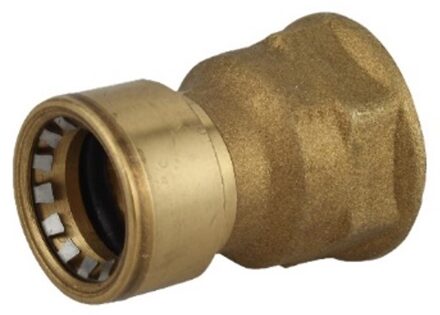 Messing overgangsdop, blank, 15 mm x 1/2"IT, 1 socket, (S270g) - 989477117