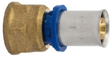 Messing overgangsstuk, blank, 20 mm x 1/2"IT, persfitting voor meerlagenbuis - 988713255