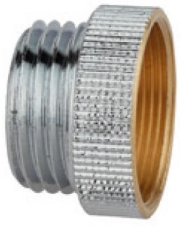 Messing overgangsstuk, chroom, 1/2"ET x M22IT - 989322155