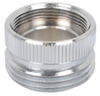 Messing overgangsstuk, chroom, 3/4"ET x M22IT - 989326155