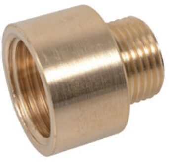 Messing reduceerkraanverlenging, blank, 1/2"IT x 3/4"ET - 989311555