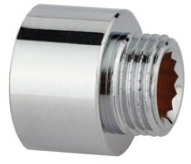 Messing reduceerkraanverlenging, chroom, 1/2"IT x 3/8"ET - 989328155