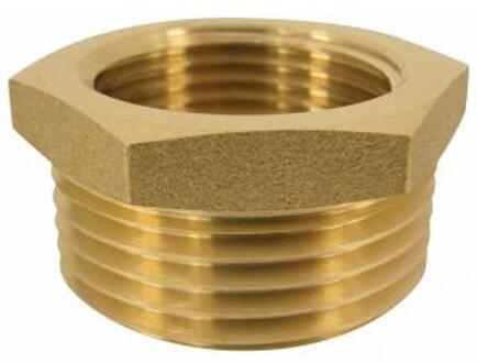 Messing reduceerstuk met buiten- en binnendraad 1 1/4 x 1 inch