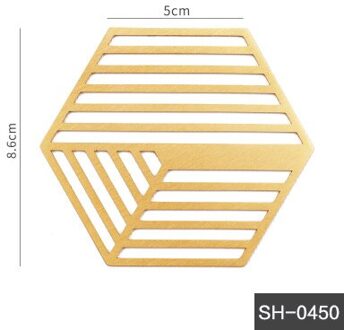Messing Schotel Koffiekopje Matten Hittebestendige Schotel Onderzetters Theewaar Houder Tafeldecoratie Coaster SH-0450