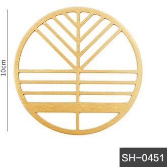 Messing Schotel Koffiekopje Matten Hittebestendige Schotel Onderzetters Theewaar Houder Tafeldecoratie Coaster SH-0451