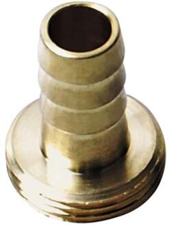 Messing slangkoppeling mannelijk deel, blank, 3/4"ET x 1/2" mondstuk - 987389048