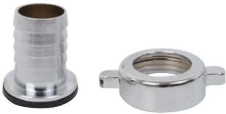 Messing slangschroefverbinding, chroom, 1"moer x 1/2" mondstuk - 989556148