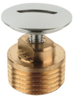 Messing stekker, chroom, 1/2"ET, met sleuf - 989425155