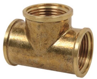 Messing T-stuk, blank, 3/4"IT - 989403355