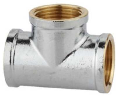 Messing T-stuk, chroom, 3/4"IT - 989403155
