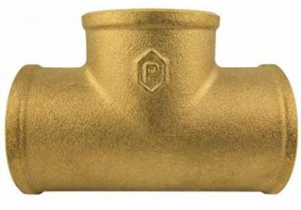 Messing t-stuk met binnendraad 1" inch