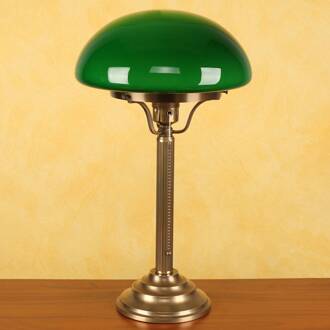 Messing tafellamp Hari met groene kap messing, groen
