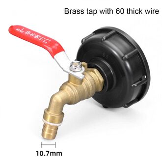 Messing Tap Duurzaam Ibc Tank Tap Adapter Grove Draad Connector Vervanging Klep Montage Thuis Tuin Water Connectors zwart