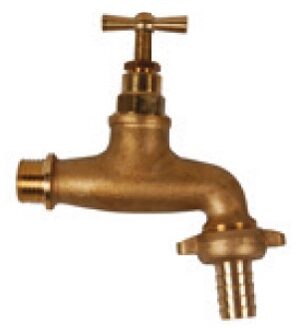 Messing uitlaatklep met grote T-handgreep, blinde mat, 1/2"ET x 3/4"ET x 1/2"mondstuk - 98618233