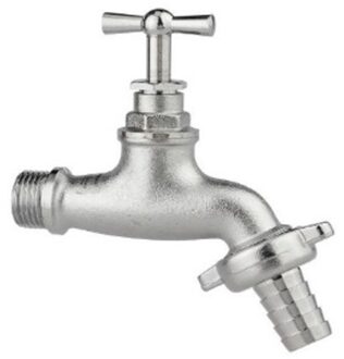 Messing uitlaatklep met grote T-handgreep, chroommat, 1/2"ET x 3/4"ET x 1/2"mondstuk - 986182255