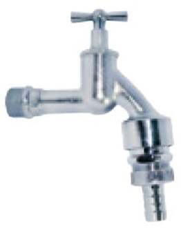 Messing uitlaatklep met T-handgreep, chroommat, 1/2"ET x 3/4"ET x 1/2"mondstuk, buisbeluchter, terugstroomklep - 98619118