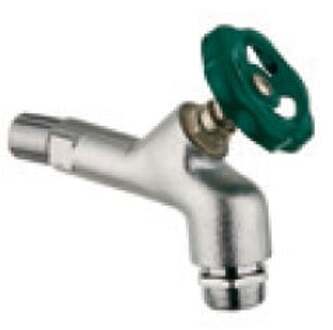 Messing uitlaatklep met wiel, chroom, 1/2"ET x 3/4"ET, met buisbeluchter - 986196148