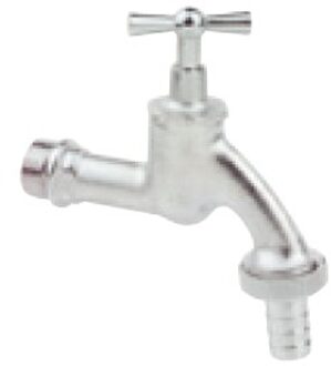 Messing uitlaatventiel met T-greep, chroommat, 3/4"ET x 1"ET x 3/4" mondstuk - 986181155