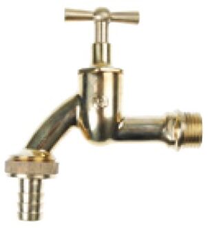 Messing uitlaatventiel met T-handgreep, blinde mat, 1/2"ET x 3/4"ET x 1/2"mondstuk - 986180255