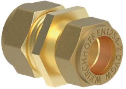 Messing verloopstuk, blank, 18 mm x 15 mm, klemkoppeling voor koperen buis - 989454717