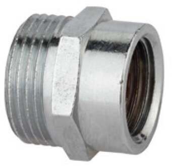 Messing verloopstuk, chroom, 3/4"ET x 1/2"IT - 989320155