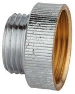 Messing verloopstuk, chroom, 3/4"H x 1/2"ET - 989321155