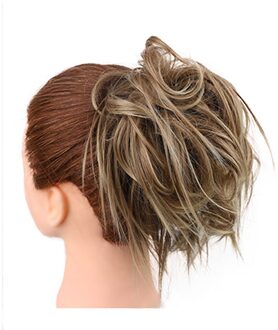Messy Knot Chouchou Voor Vrouwen Haarstukje Extensions Synthetische Pruik Ring Wrap Chignon Zwart Bruin Hoge Temperatuur Fiber 12-24