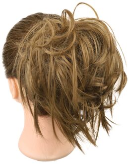Messy Knot Chouchou Voor Vrouwen Haarstukje Extensions Synthetische Pruik Ring Wrap Chignon Zwart Bruin Hoge Temperatuur Fiber #27
