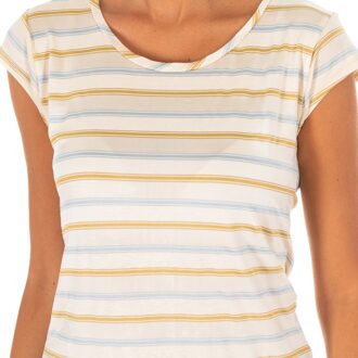 Met Dames t-shirt met korte mouwen en ronde hals 10DMC0121 - maat Beige