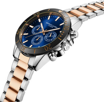 Met de hand gemonteerd, beperkt verkrijgbaar Chronometric Two Tone-horloge van Anthony James Veelkleurig