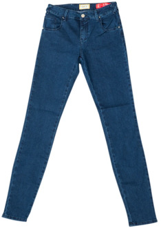 Met Donkerblauwe Denim Jeans MET , Blue , Dames - W25,W24