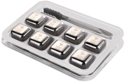 Met Doos Rvs Ice Cubes, Herbruikbare Chilling Stones voor Whiskey Wijn, Houd Je Drankje Koud Langer, SGS Test Pass zoals de afbeelding 4