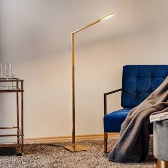 Met gebarenbediening - moderne LED leeslamp Omar mat messing