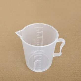 Met handvat plastic beker in lage vorm, Capaciteit 1000 ml, Plastic maatbeker, laboratorium plastic beker met handvat