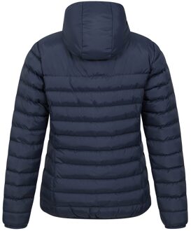 Met imitatiebont gevoerde dames/dames jas (Marine) - maat Navy